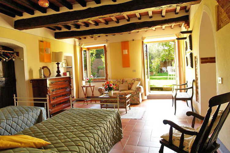 Una delle camere dell'Appartamento Giardino