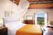 Bedrooms with panoramic terrace at Stuart View Apartments Montepulciano