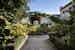 Lush green garden inside the courtyard of Villa Medicea Lilliano 