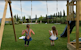 Il parco giochi di Viticcio, con altalene e scivoli per i più piccoli